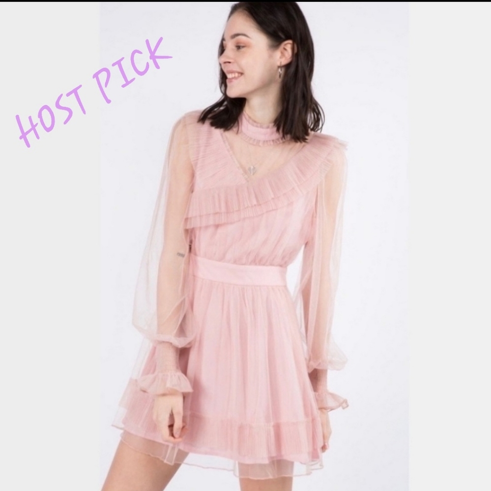 Luxury Brand Chiffon Overlay Dress & Cotton lined